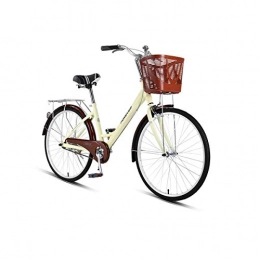 Kehuitong City KEHUITONG 24 / 26-Zoll-Leichtfahrrad, hohe Qualität, Stadt-Pendler-Fahrrad, für Menschen geeignet 150-185 cm hoch, DREI Farben Geeignet für die meisten Fahrräder (Color : Off-White, Size : 24 inches)