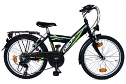 Delta Fahrräder Kinderfahrrad 20 Zoll DELTA Fahrrad 6 Gang Shimano Schaltung StVZO tauglich schwarz / grün