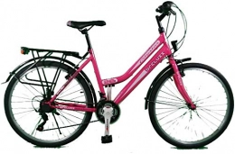KRON City KRON 24 Zoll Damenfahrrad Mädchenrad Citybike pink - 21 Gang Shimano + Beleuchtung nach StVo