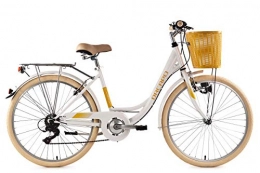 KS Cycling Fahrräder KS Cycling Damenfahrrad 26'' Cantaloupe weiß mit Korb Dacapo RH 48 cm