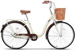 LJXiioo Fahrräder LJXiioo Damen Cruiser Bike Adult Beach Cruiser Bike, Single-Speed-Antriebe, Mittelstahl-Step-Over-Rahmen, leichtes City Student Commuter Car, A, 20IN