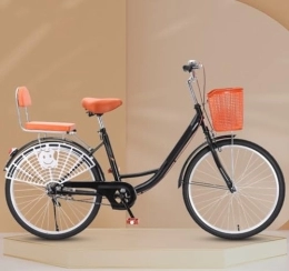 LSQXSS Fahrräder LSQXSS Leichte Fahrräder für Erwachsene, Pendlerfahrrad für Männer und Frauen, Mobilitätsfahrrad für Jugendliche, Rahmen mit niedrigem Einstieg, hinterer Schwammsitz mit Rückenlehne und Beinschutznetz