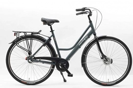 MEDANO Fahrräder MEDANO Stadtfahrrad Adventure | 28 Zoll | 3 Gänge | Rahmen 20" | Grau | mit Kofferraum | Bequemer Sattel und breites Lenkrad | Perfekt für Stadtfahren