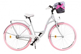 Milord Bikes Fahrräder Milord. 2019 Komfort Fahrrad mit Korb - Hollandrad - Damenfahrrad -1-Gang - Gray - 28 Zoll