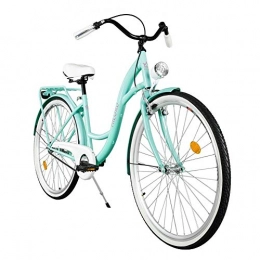 Milord Bikes City Milord. Komfort Fahrrad mit Gepcktrger, Hollandrad, Damenfahrrad, 3-Gang, Aqua Blau, 26 Zoll