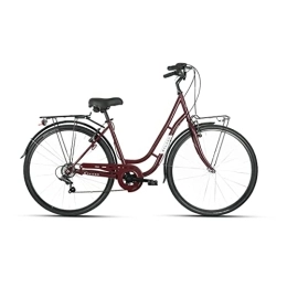 MYLAND Fahrräder MYLAND Citybike DOSSO 28, 3 28 Zoll 7 V Damen Rot Größe M (City)