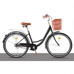 NIUYU Fahrräder NIUYU Damen Fahrrad, Single Speed Citybike Ultraleicht Retro Cityrad für City Commuter Stadtumgebung-J-26Zoll