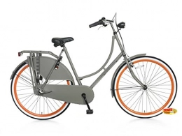 Plezier Fahrräder Plezier Damen Hollandrad 28 Zoll 3 Gang Grau-Orange 57 cm