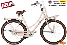 Plezier Fahrräder Plezier Damen Hollandrad 3-Gang Daily Dutch Prestige Rosa 50cm