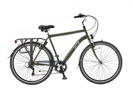 Plezier Fahrräder Plezier Herren Hollandrad 28 Zoll City 6Speed Armygrün 49 cm