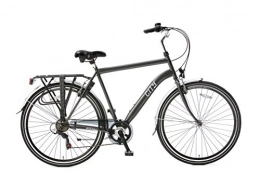 Plezier Fahrräder Plezier Herren Hollandrad 28 Zoll City 6Speed Grau 49 cm
