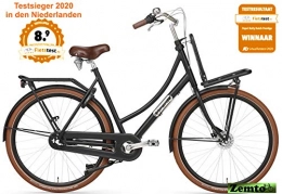 Plezier Fahrräder Plezier Testsieger, Damen Hollandrad 3-Gang Daily Dutch Prestige schwarz-matt 50 cm Trommellbremsen