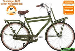 Plezier Fahrräder Plezier Testsieger, Herren Hollandrad 3-Gang Daily Dutch Prestige Army grün 57 cm Trommellbremsen