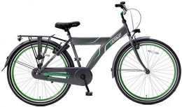 POPAL Fahrräder POPAL 26 Zoll Herren Cityrad Funjet X 26178 ohne Schaltung, Farbe:grau-grün
