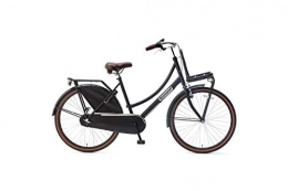 POPAL Fahrräder Popal Daily Dutch Basic+ Kinderfahrräder Mädchen 26 Zoll 46 cm Mädchen 3G Rücktrittbremse Mattschwarz