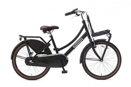 POPAL Fahrräder Popal Kinderfahrräder Mädchen Daily Dutch Basic+ 22 Zoll 36 cm Mädchen 3G Rücktrittbremse Mattschwarz