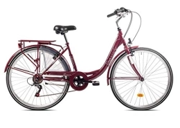  City Roller Bayern Diana City Bike Violett, 28 Zoll Räder, Shimano 6 Gangschaltung, 2 Jahre Garantie - Made in EU