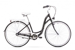 ROMET City Romet SONATA 2.0 City Bike 28 Zoll Stadtfahrrad Fahrrad Citybike Cruiser Hollandrad Shimano 3 Gang 17 Zoll Aluminium Rahmen schwarz-grau