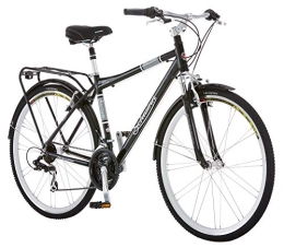 Schwinn City Schwinn Entdecken Sie Hybrid-Fahrräder für Damen und Herren, mit Aluminium-Rahmen, 21-Gang-Antrieb, schwarz und weiß.