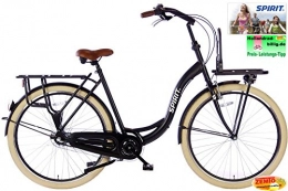 Spirit Fahrräder Spirit Damenrad Carry N3 Mattschwarz 28 Zoll Mutterfahrrad