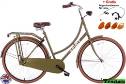 Spirit Fahrräder SPIRIT Damenrad Oma Deluxe Armygrün 28 Zoll, 50 cm, inkl. Felgenbremse und Reflektoren