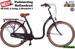 Spirit Fahrräder Spirit Damenrad Tiefeistieg, 28 Zoll, 3 Gang, 53 cm matt schwarz