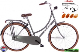 Spirit Fahrräder SPIRIT Damenrad Transporter Mattgrau 28 Zoll, 50 cm, inkl. Felgenbremse und Reflektoren