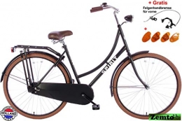 Spirit Fahrräder SPIRIT Oma Deluxe Transporter Mattschwarz 28 Zoll, 50 cm inkl. Felgenbremse und Reflektoren