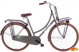 Spirit Fahrräder SPIRIT Omafiets Deluxe Plus Mattgrau 28 Zoll, 57 cm inkl. Felgenbremse und Reflektoren