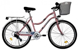 T&Y Trade Fahrräder T 26 Zoll Kinder Mädchen Damen City Fahrrad Damenfahrrad Cityfahrrad Citybike Mädchenfahrrad Bike Rad 7 Gang 5300 Pink