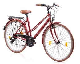 tretwerk DIREKT gute Rder City Tretwerk City Explorer 28 Zoll Citybike Damen Rot (2020), M