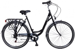 Unbekannt Fahrräder Unbekannt 28 Zoll Damen Cityrad Popal 2893 6 Gang, Farbe:schwarz, Rahmengröße:49cm