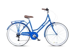 Wildtrak Fahrräder Wildtrak - Stahl-City-Bike, Erwachsene, 26 Zoll, 6-Gang, Shimano-Schaltung - Dunkelblau