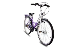 XB3 Fahrräder XB3 24 Zoll Damen-Mädchen-Kinder-Jugend-Fahrrad, Shimano Nabendynamo 3 Gang-Schaltung, Nabenschaltung, LED-Licht, Rücktrittbremse