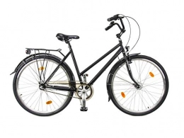 XB3 Fahrräder XB3 28 Zoll City-Damen-Fahrrad, Shimano Nexus Nabendynamo-Schaltung, Citybike 3-Gänge, Rücktrittbremse, Schwarz, StVZO