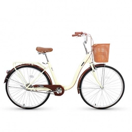 XIAOFEI Fahrräder XIAOFEI Bicycle Lady Adult, City Single Speed Damenfahrrad, einfache Installation Geeignet für Frauen und Männer Einkaufen für Lebensmittel 20 / 24 / 26 Zoll, Beige, 20"