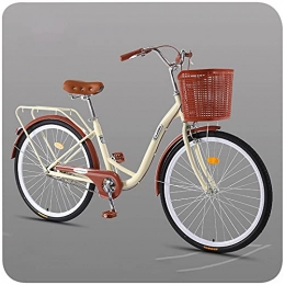 XIAOKUKU Mädchenfahrrad 24 Zoll Leichtes Rennrad mit Fahrradkorb und Rücksitz, Rahmen aus Aluminiumlegierung, weicher Sattel für bequemes Fahren, geeignet für das Pendeln in der Stadt,A