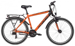 Yazoo Fahrräder Yazoo Sport 2.6, 21 Gang Kettenschaltung, Jungenfahrrad, Diamant, Modell 2020, 26 Zoll, Black / orange All matt, 38 cm