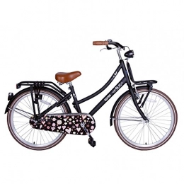 Zonix Fahrräder Zonix Mädchen Hollandrad Schwarz / Design 24 Zoll mit Frontträger