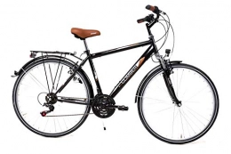 SPRICK Cross Trail und Trekking 28 Zoll Herren Trekking City Bike Fahrrad Shimano 18 Gang V-Brake schwarz