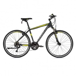 Leaderfox Fahrräder 28 Zoll Leader Fox Daft Gent Crosser MTB Cross Bike Shimano 24 Gang grau gelb RH 44cm