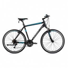 Leaderfox Fahrräder 28 Zoll Leader Fox Viatic Gent Cross Bike MTB Shimano 21 Gang schwarz blau Rh 52 cm