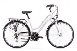 ROMET Fahrräder BikeShop. Trekkingrad - Bike - Fahrrad- Romet Gazela 2 - Gängezahl 21 - Aluminiumrahmen - 28 Zoll - Größe 17'' - Weiß