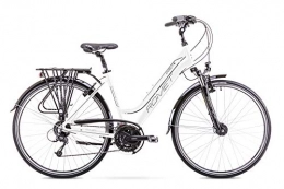 ROMET Fahrräder BikeShop. Trekkingrad - Bike - Fahrrad- Romet Gazela 4 - Gängezahl 27 - Aluminiumrahmen - 28 Zoll - Größe 17'' - Weiß