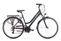 ROMET Fahrräder BikeShop. Trekkingrad - Bike - Fahrrad- Romet Gazela - Gängezahl 21 - Aluminiumrahmen - 28 Zoll - Größe 17'' - Schwarz