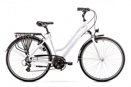 ROMET Fahrräder BikeShop. Trekkingrad - Bike - Fahrrad- Romet Gazela - Gängezahl 21 - Aluminiumrahmen - 28 Zoll - Größe 17'' - Weiß