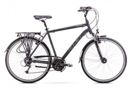 ROMET Fahrräder BikeShop. Trekkingrad - Bike - Fahrrad- Romet Wagant 4 - Gängezahl 27 - Aluminiumrahmen - 28 Zoll - Größe 19'' - Schwarz Silber