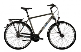 Corratec Fahrräder Corratec Herren 8 Speed Gent Fahrrad, Grau / Braun matt / Blau / Silber, 57