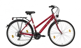 Damen Trekking Fahrrad, Excelsior, 28", 46/51 cm Rh, Alu, Nabendynamo, 21-Gang SHIMANO (rot, 46)