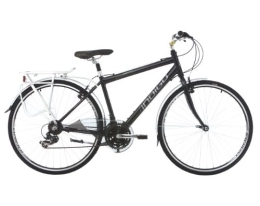 Indigo Regency LX Hybrid-Fahrrad für Herren, Schwarz, 17 Zoll
